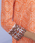 Women's Pret Khaddar Embroidered Orange A-Line Shirt